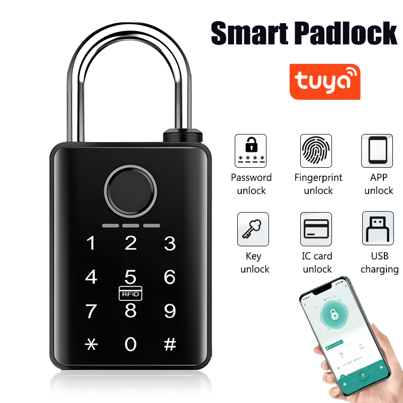 Door Lock Smart Keypad - Tuya Smart Door Lock Fingerprint Padlock