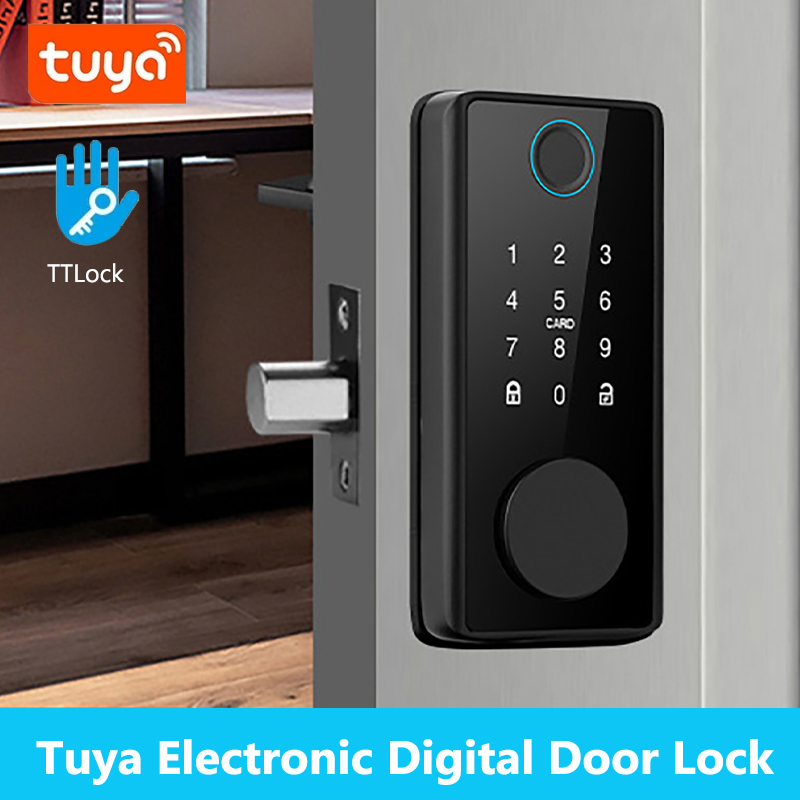 Door Lock Smart Keypad - Smart Fingerprint Deadbolt Lock with Latch/Door