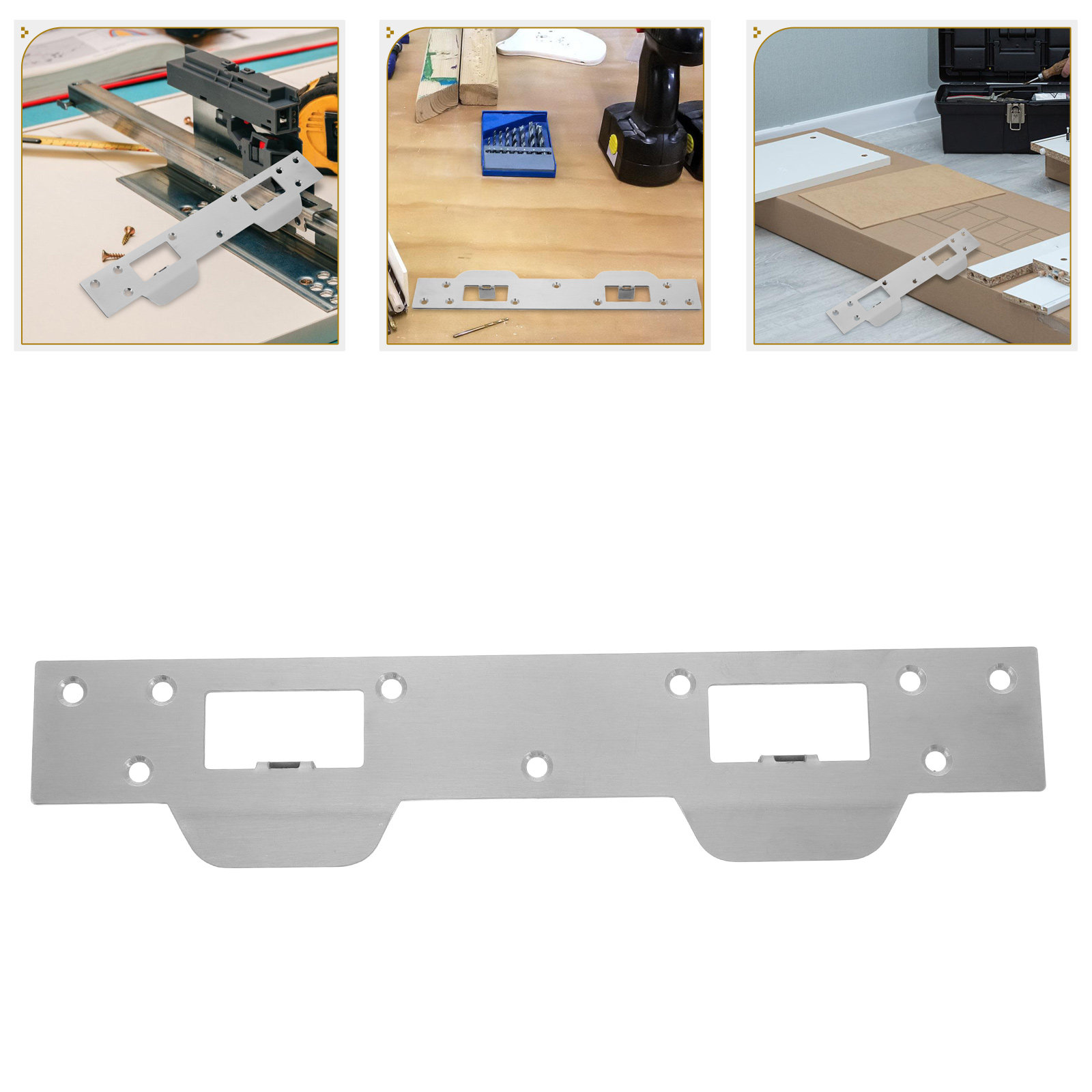 Door Reinforcer Kit - Heavy Duty Door Strike Plate Double