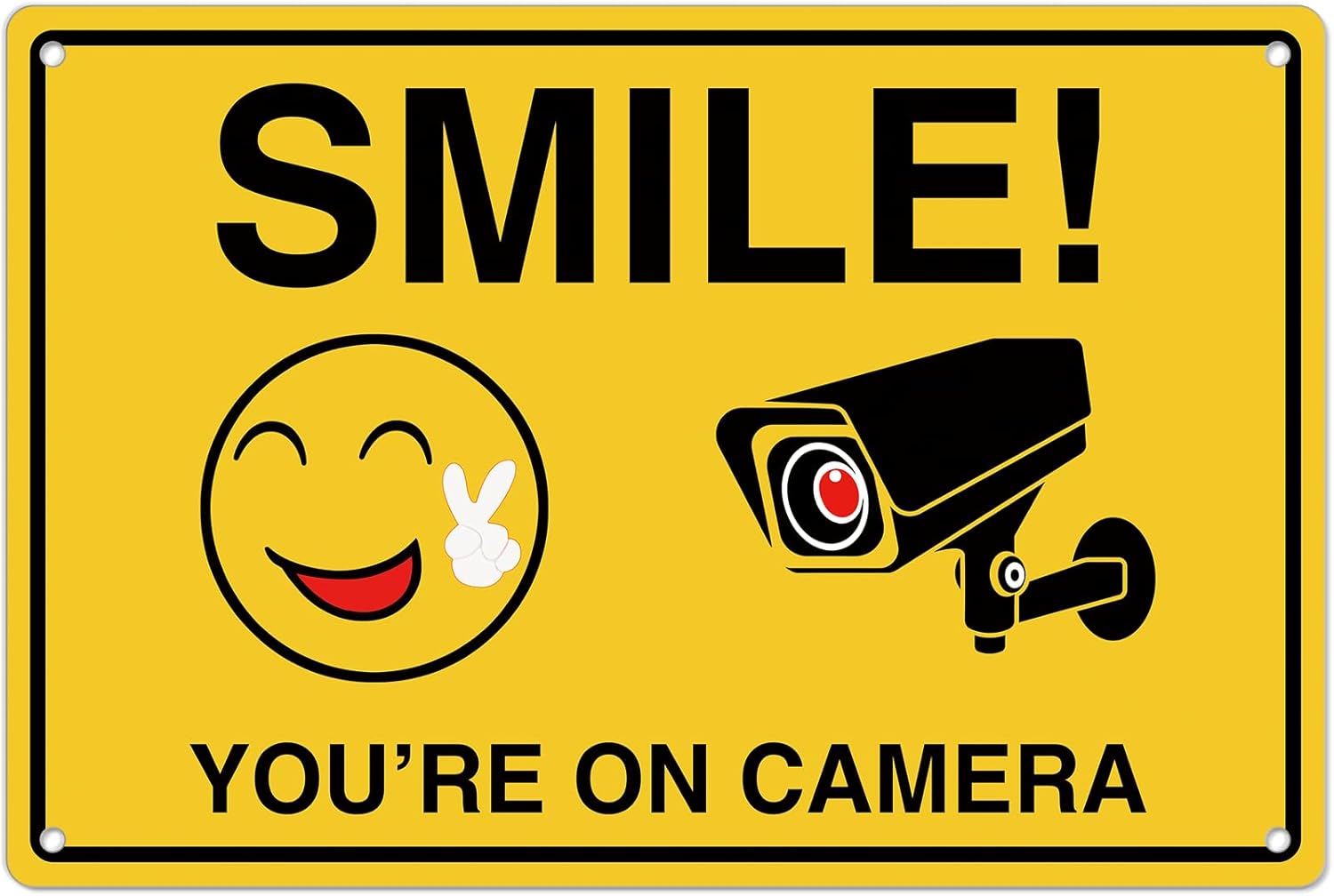 Home Security For Apartments - Smile Youre On Camera Signs ;