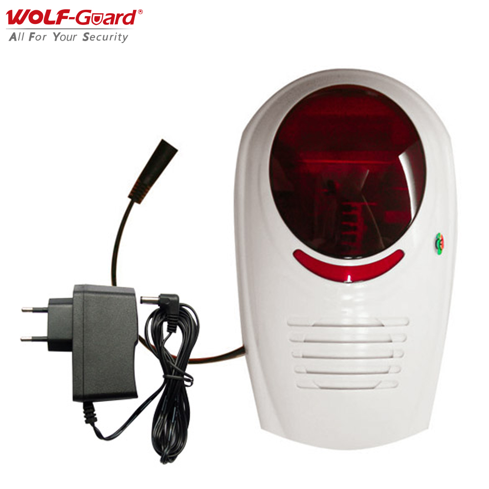 Home Security System Installation - Wolf-Guard 433MHz Wireless Sound Flashing Siren