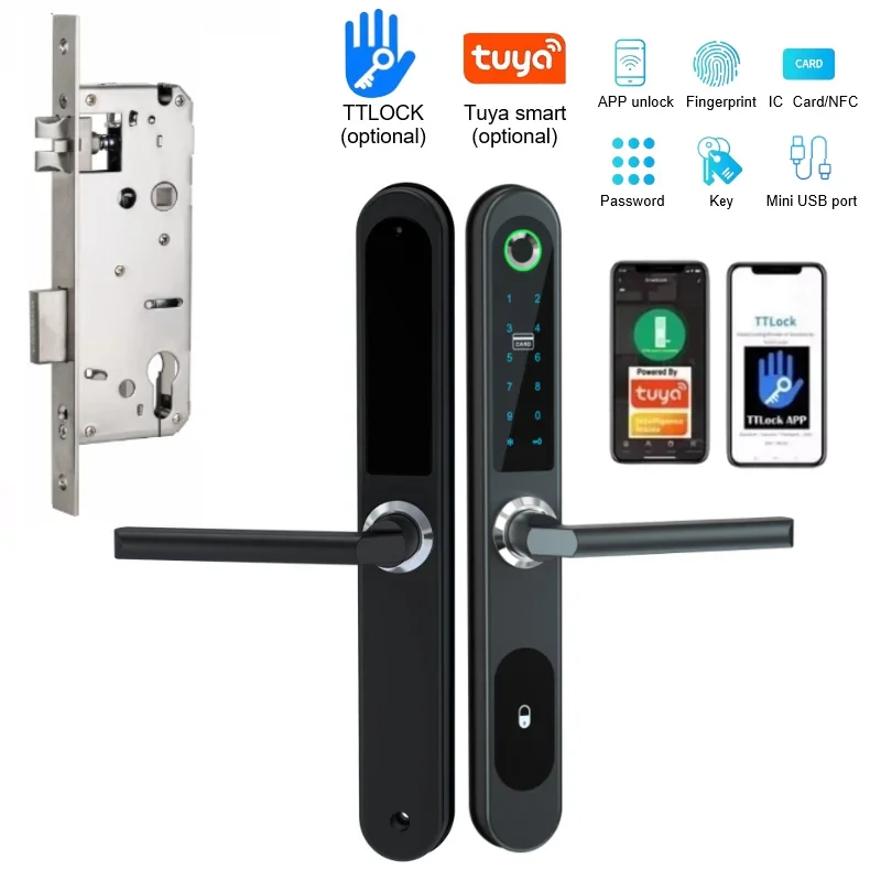 Door Lock Smart Keypad - TTLock/Tuya Smart Door Lock Fingerprint Biometric