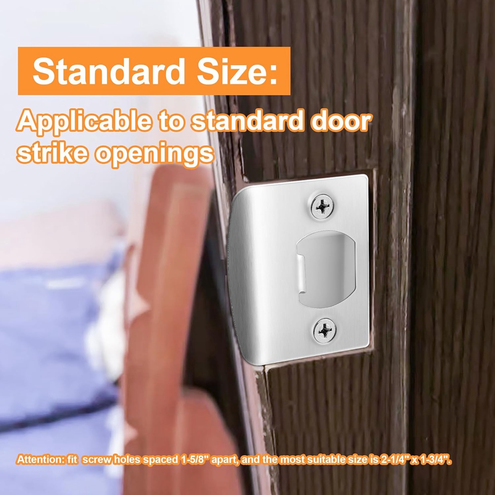 Door Reinforcer Kit - AA81-4 Pack Door Latch Strike Plate-Stainless