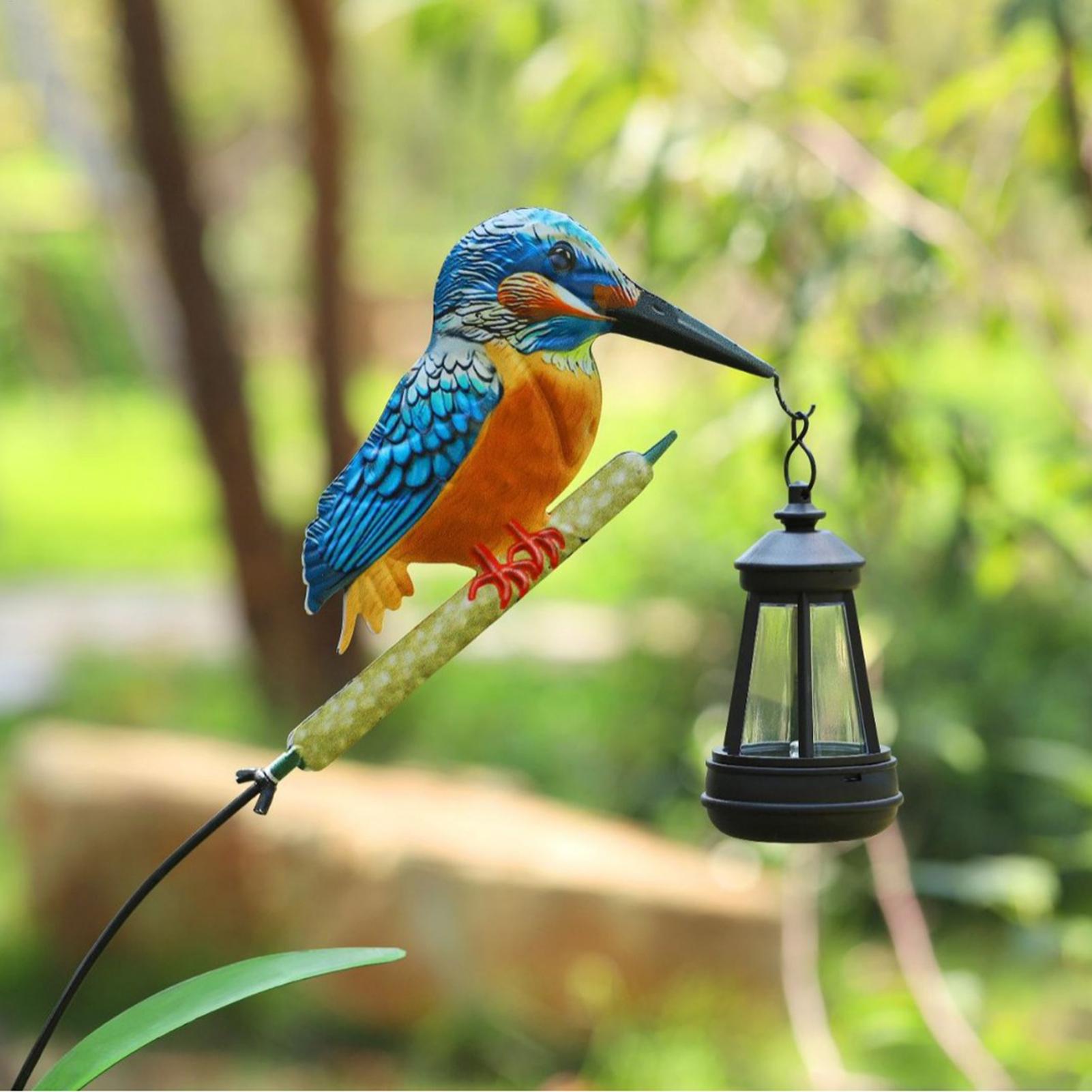 Solar Powered Kingfisher Light - Home Security Yard Sign review and price