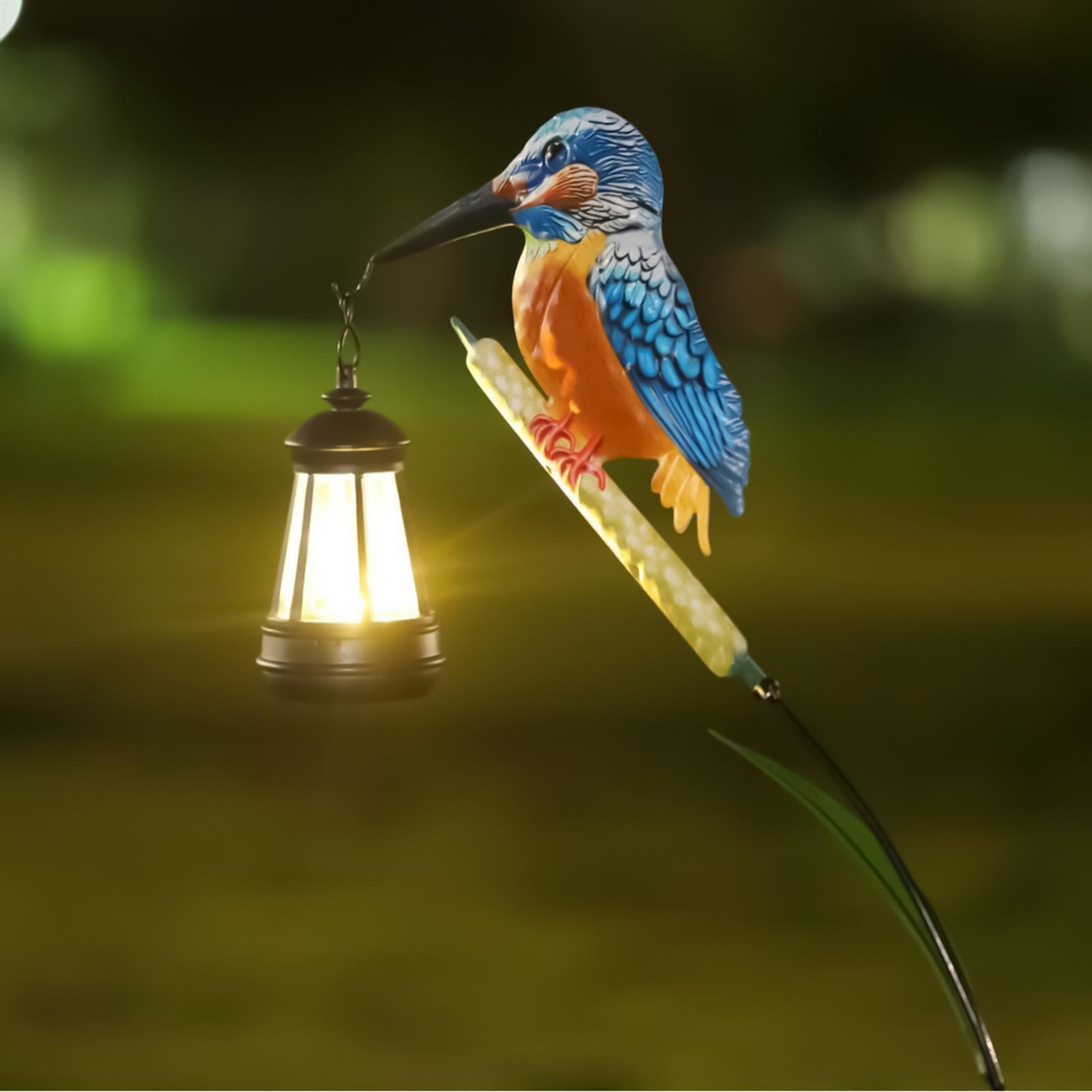 Solar Powered Kingfisher Light - Home Security Yard Sign review and price