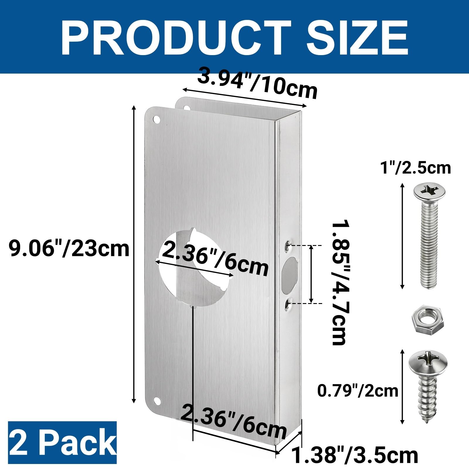 Stainless Steel Door Lock Rein - Door Reinforcer Kit review and price