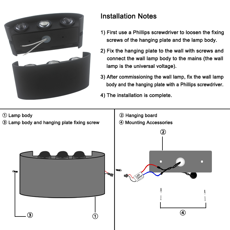 2W 4W 6W 8W 10W 12W LED Wall L - Home Security Yard Sign review and price