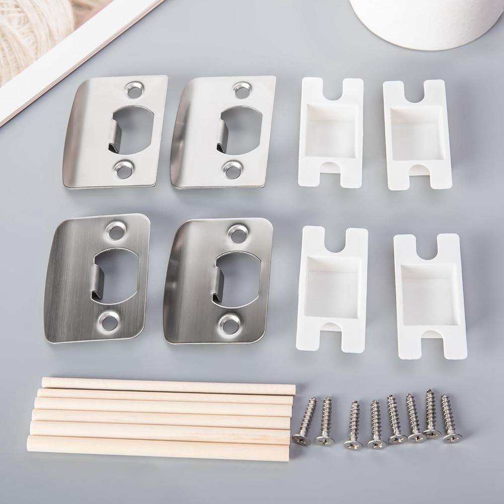 4 Pack Door Latch Strike Plate - Door Reinforcer Kit review and price