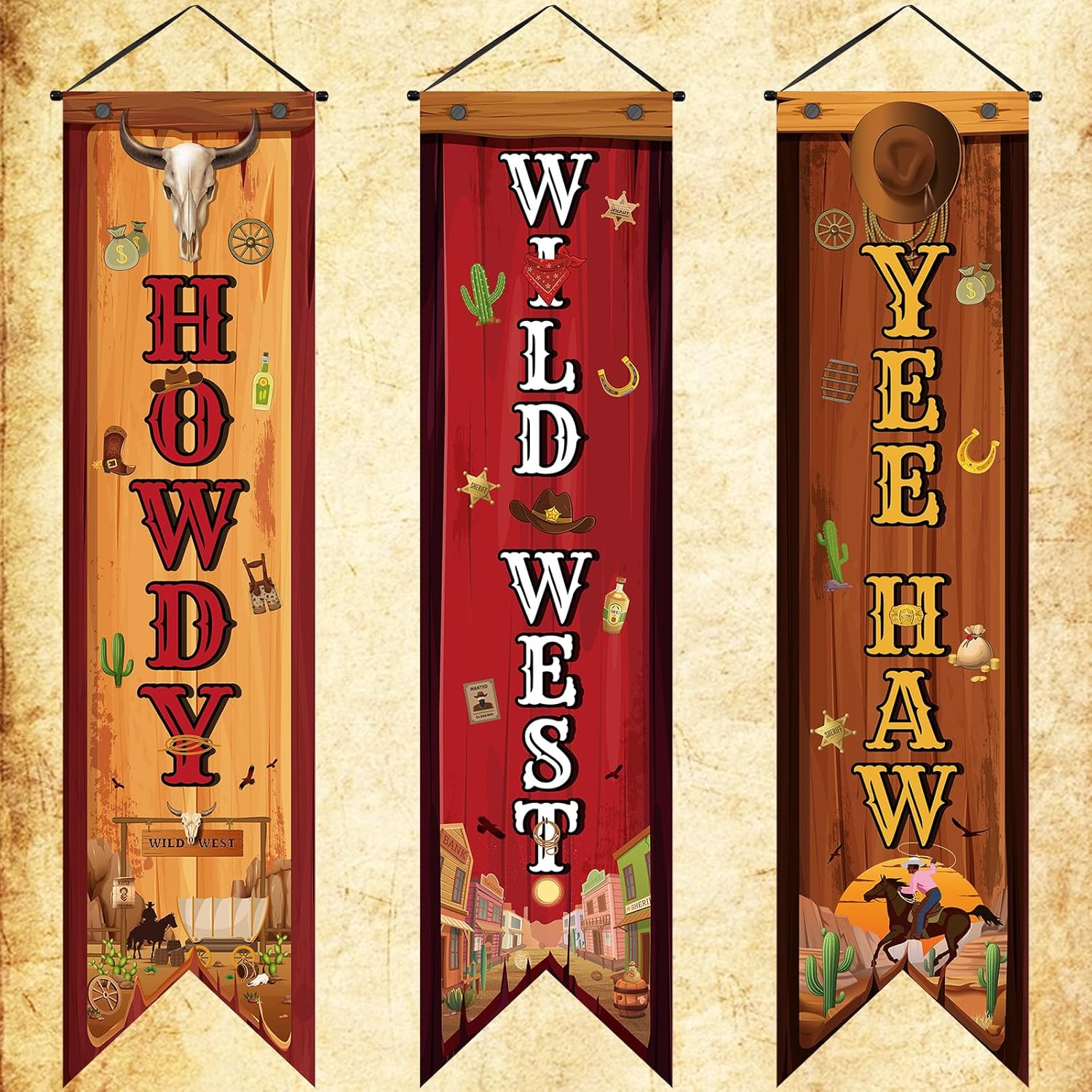 3 Pcs Western Party Decoration - Home Security Yard Sign review and price