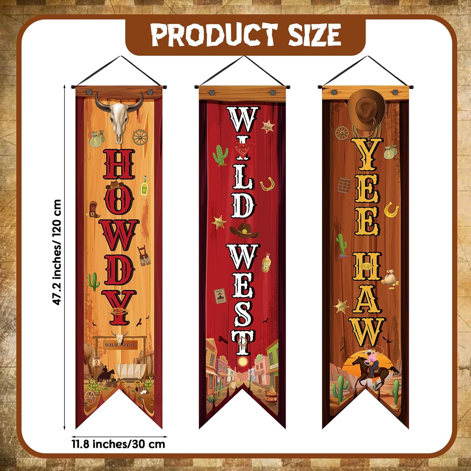3 Pcs Western Party Decoration - Home Security Yard Sign review and price