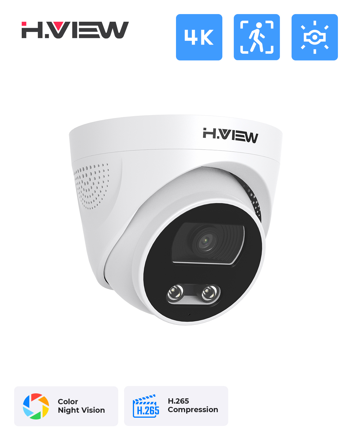 H.View 8Mp Poe Ip Camera Ai Fa - Home Security Kamera review and price