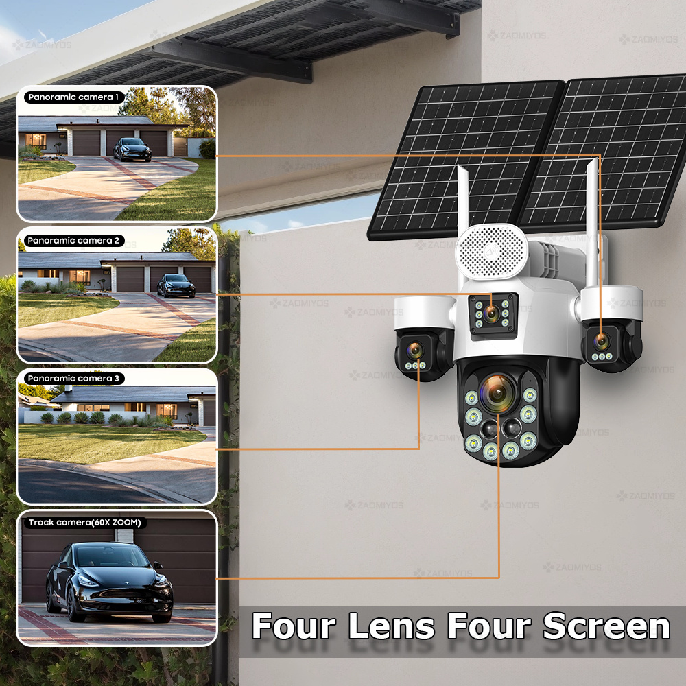 4 Lens Outdoor 360° Surveillan - Home Security Kamera review and price