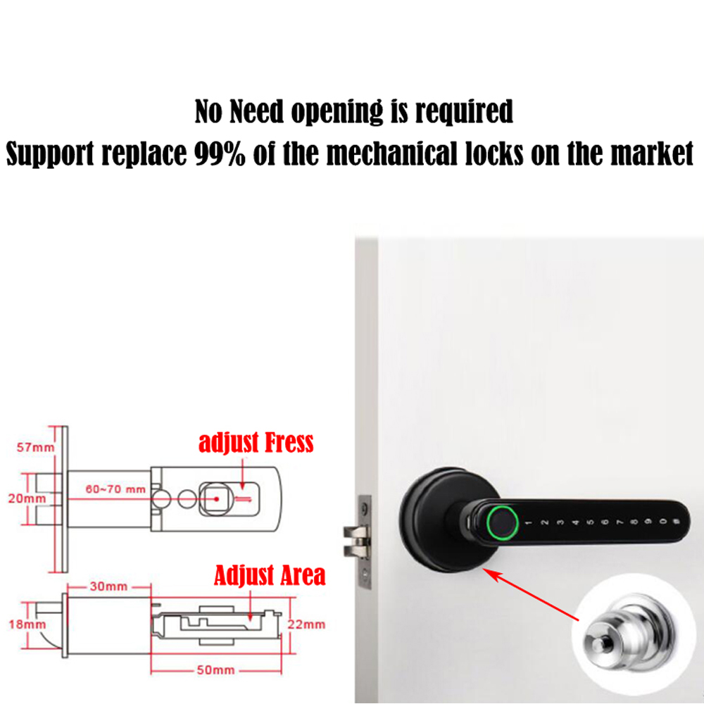 TTLock Smart Bluetooth Fingerp - Door Lock Smart Keypad review and price