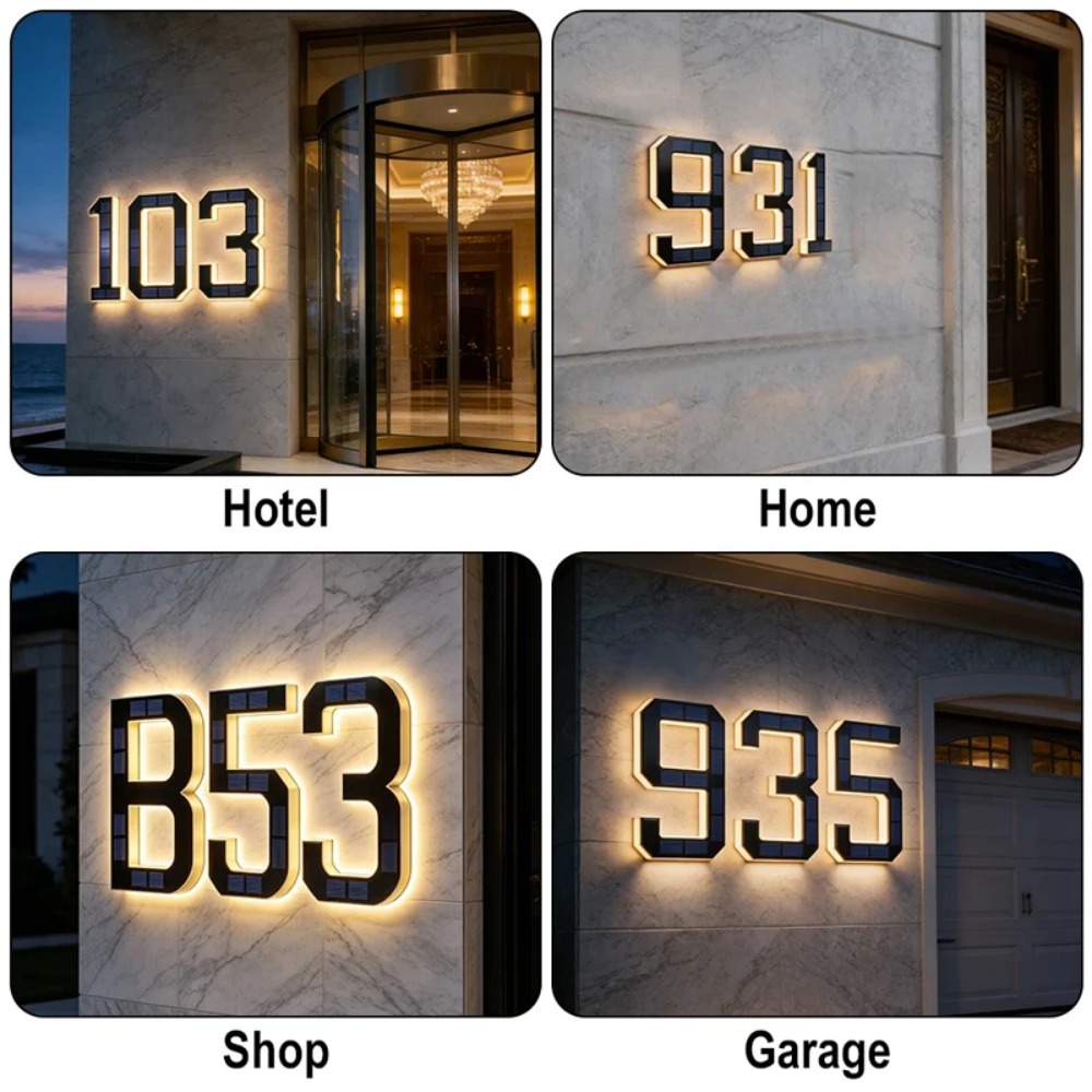 Waterproof Solar House Number  - Home Security Yard Sign review and price