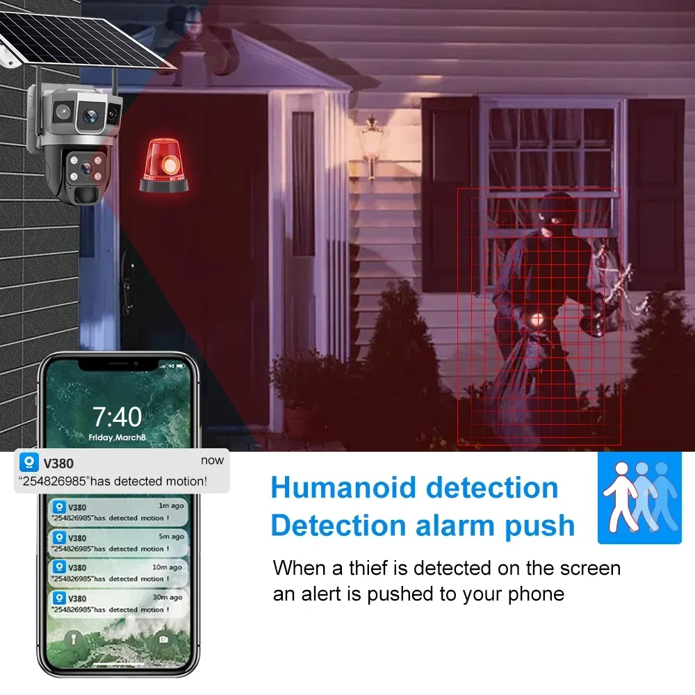V380 4K 3 Screens 4G Camera So - Home Security Kamera review and price