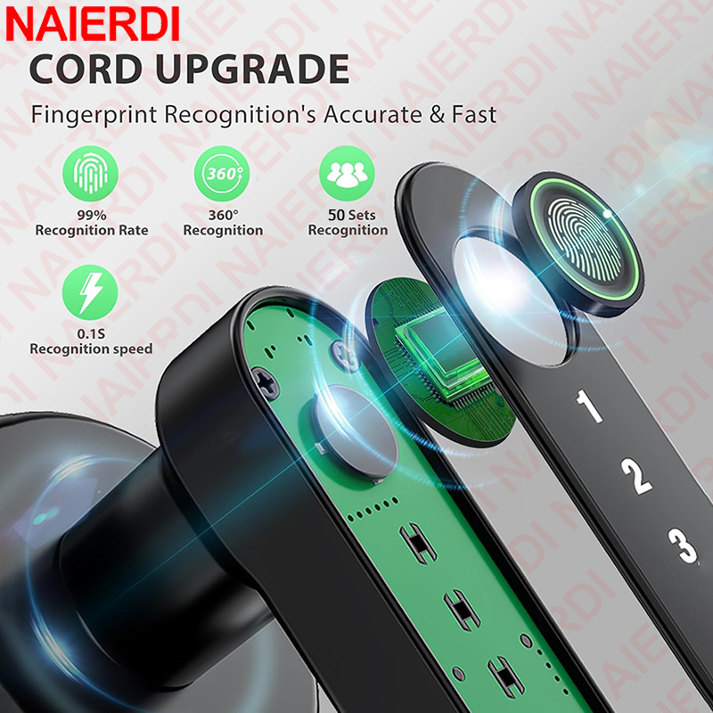 NAIERDI Smart Fingerprint Door - Home Security For Apartments review and price