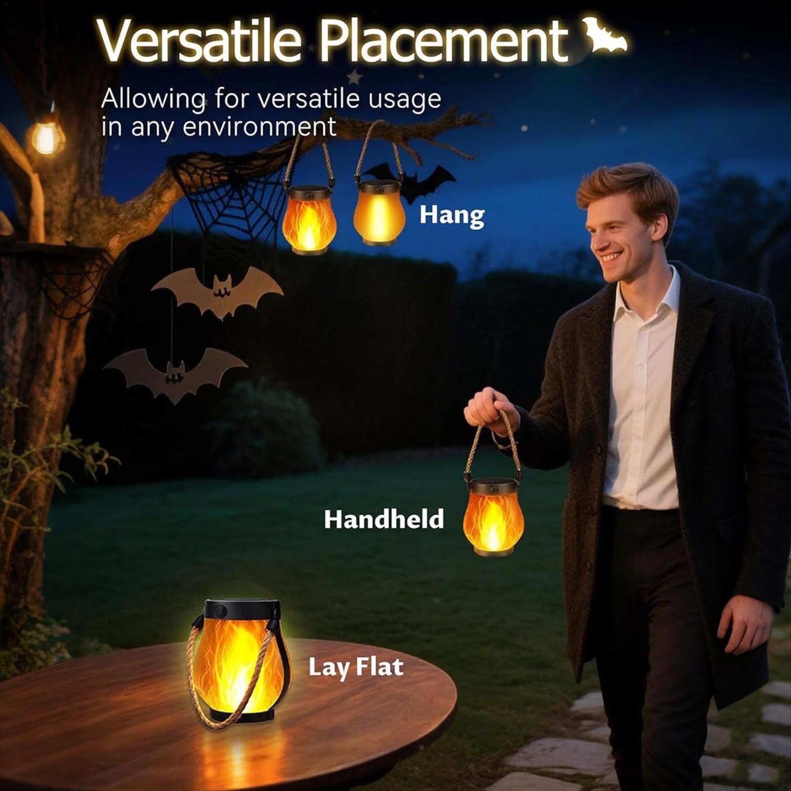 Solar Flickering Flame Lights  - Home Security Yard Sign review and price