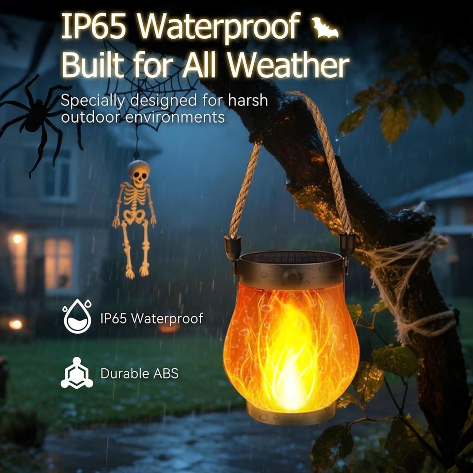 Solar Flickering Flame Lights  - Home Security Yard Sign review and price