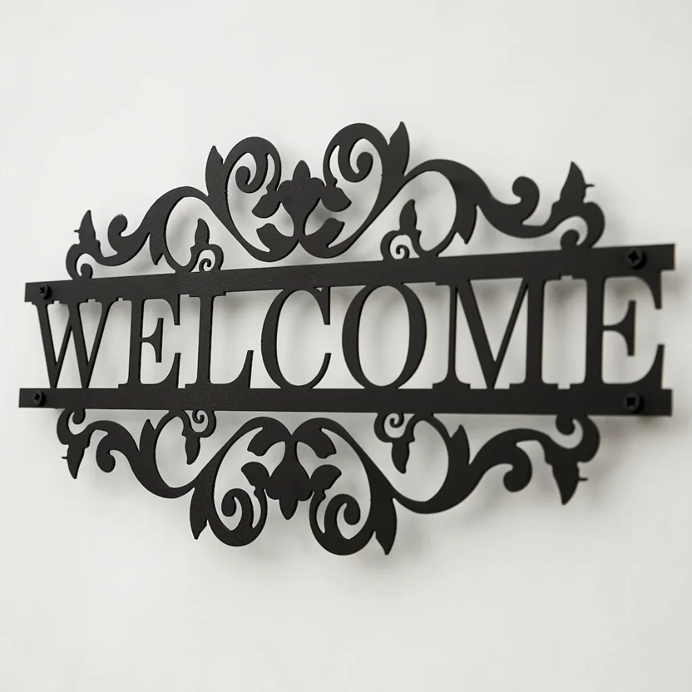 Rustic Metal Welcome Sign with - Home Security Yard Sign review and price
