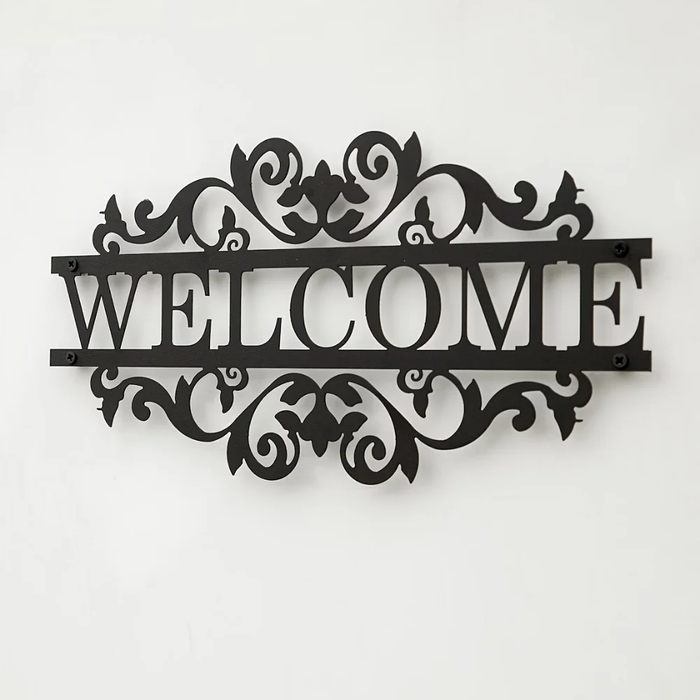 Rustic Metal Welcome Sign with - Home Security Yard Sign review and price