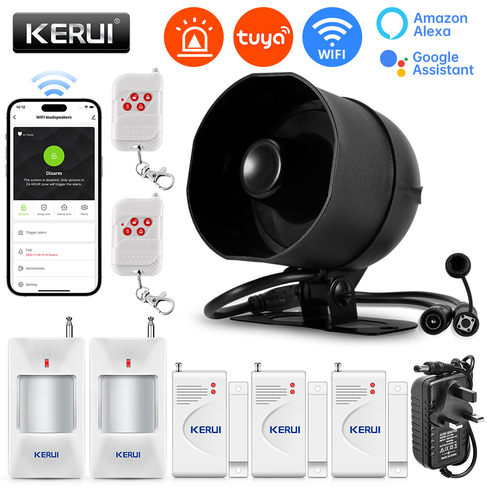 KERUI 120db Siren Alarm System - Home Security System Installation review and price