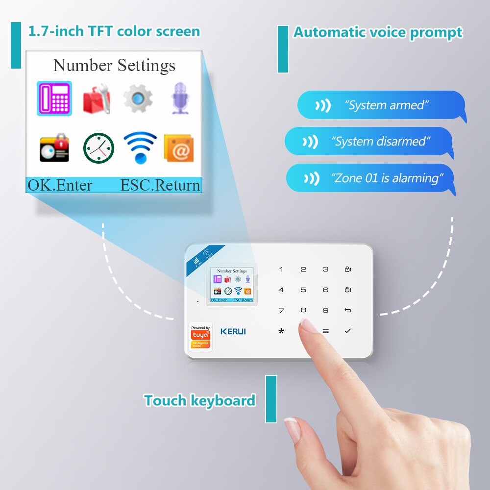 KERUI W181 Tuya Smart WIFI GSM - Home Security Front Door Camera review and price