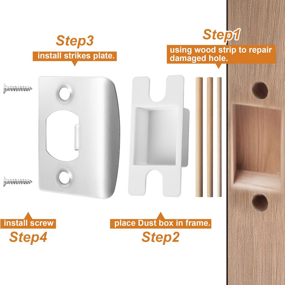 AA81-4 Pack Door Latch Strike  - Door Reinforcer Kit review and price