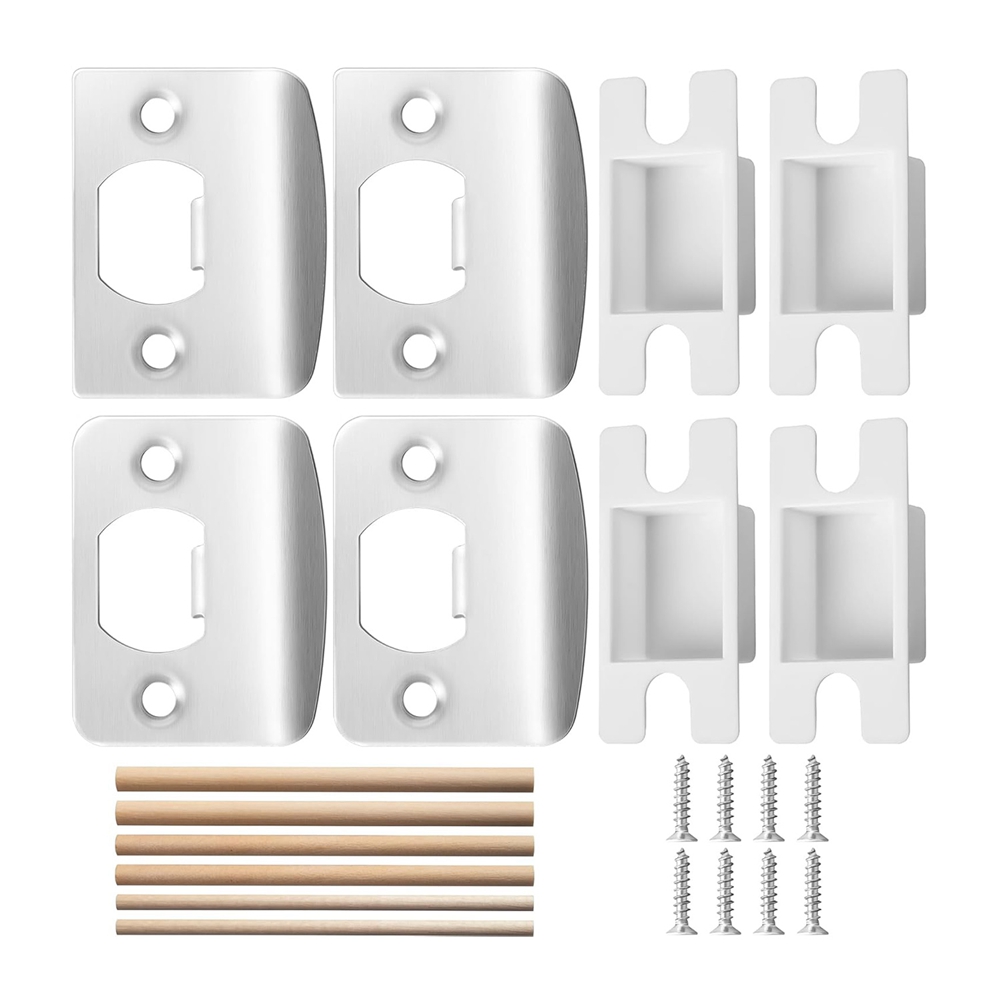 AA81-4 Pack Door Latch Strike  - Door Reinforcer Kit review and price