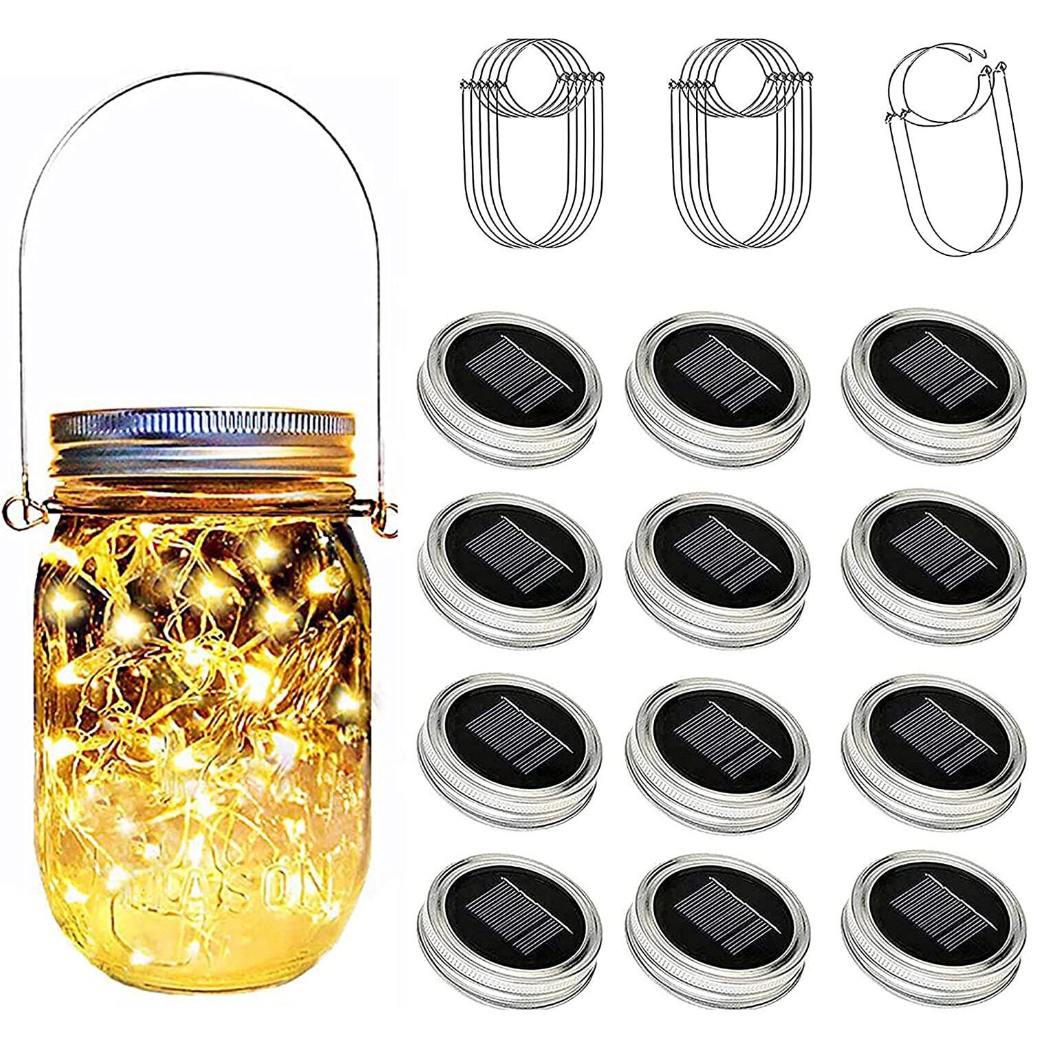 Solar Powered Mason Jar Lid In - Home Security Yard Sign review and price
