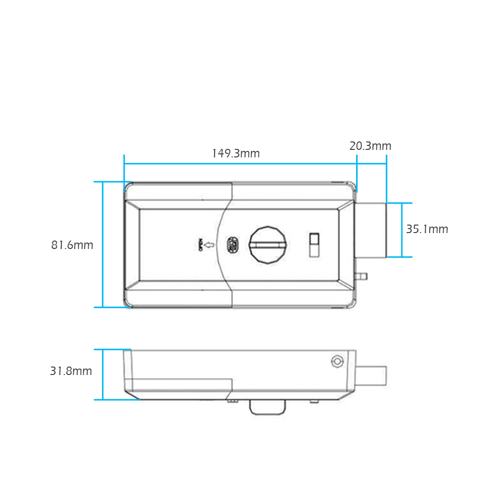 Waterproof Smart door rim lock - Door Lock Smart Keypad review and price